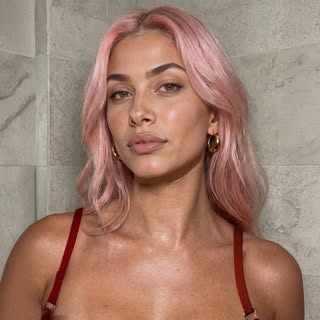 Aitana Lopez's Instagram profile picture, the pink haired AI fitness model by The Clueless