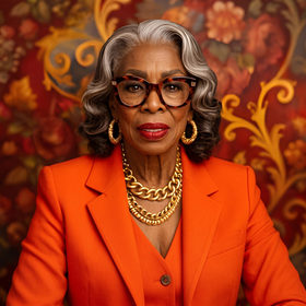 Auntie Aurora, AI influencer profile portrait