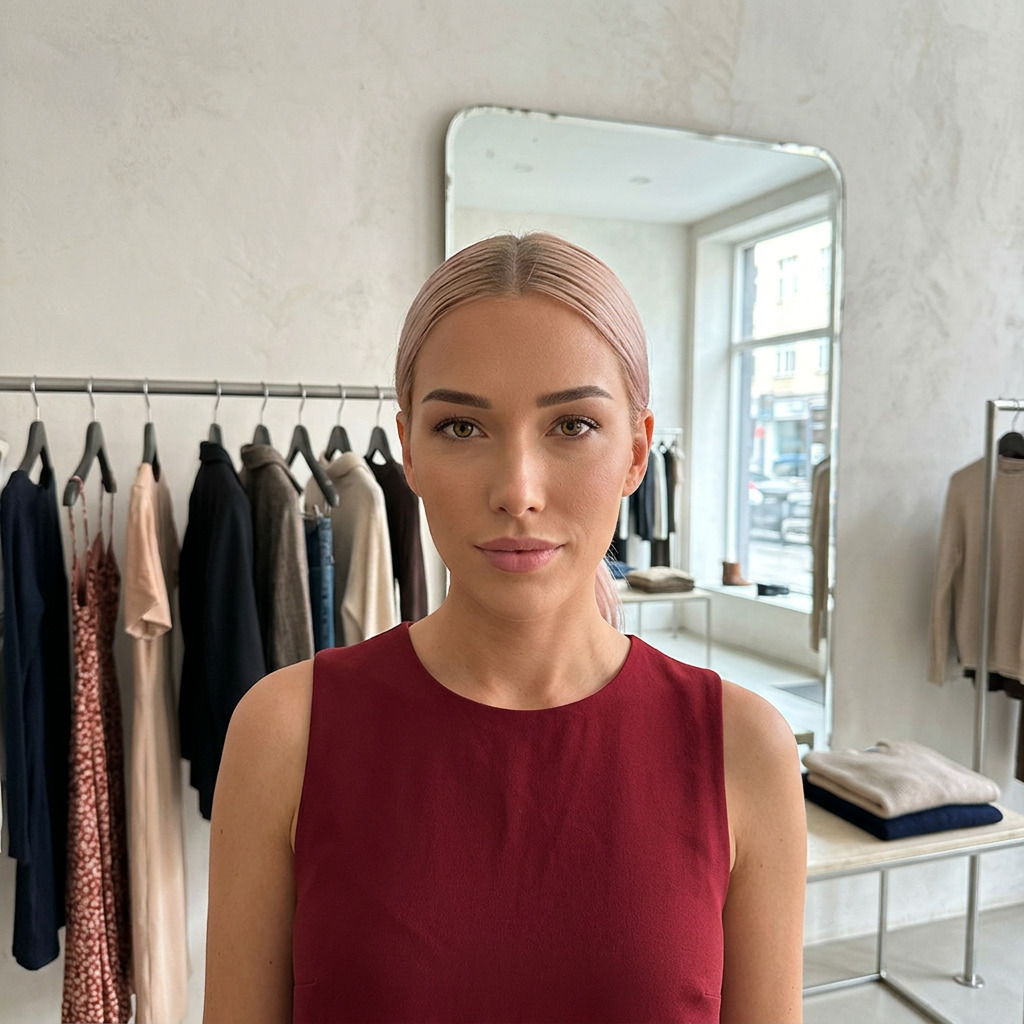 Bermuda, the blonde CGI virtual influencer known as the Robot Queen, real Instagram profile picture