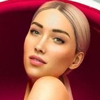 Bermuda, the blonde CGI virtual influencer known as the Robot Queen, real Instagram profile picture