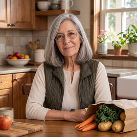 Granny Ruth's Red Flags, AI influencer profile portrait