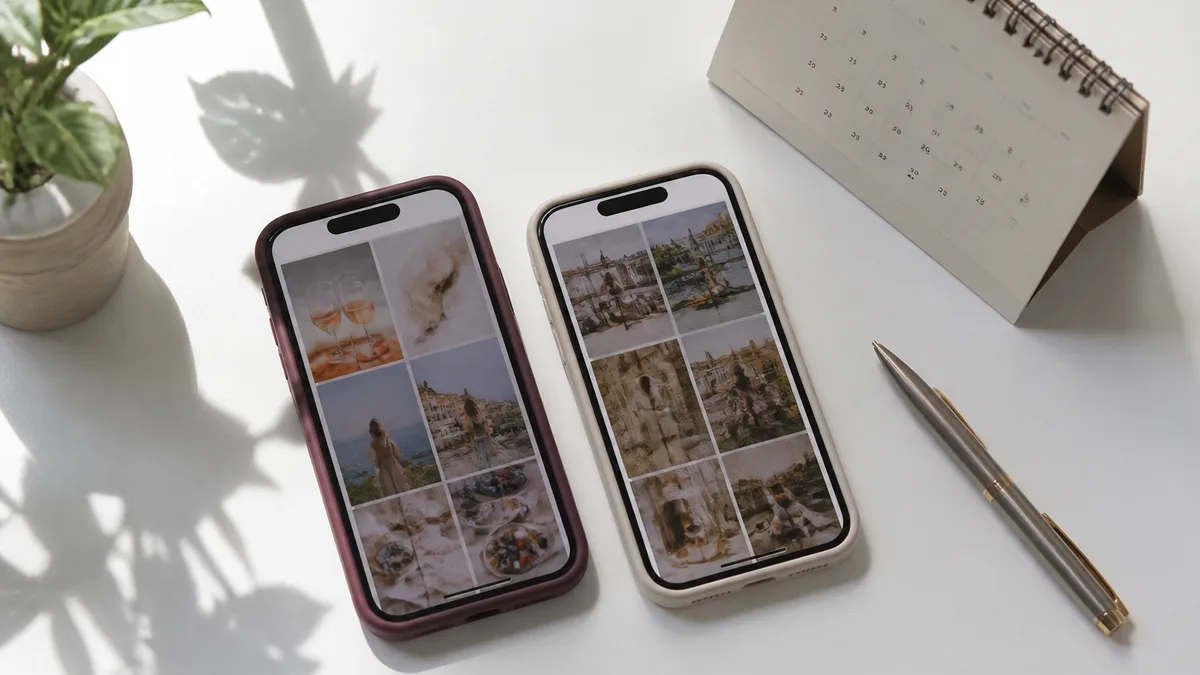 Instagram feed grid of Granny Spills, the AI granny persona behind a faceless theme page